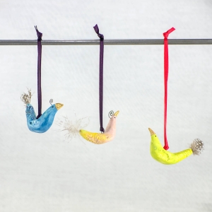 Three Hanging Birds