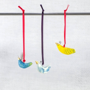 Three Hanging Birds