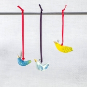 Three Hanging Birds