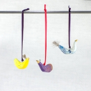Three Hanging Birds